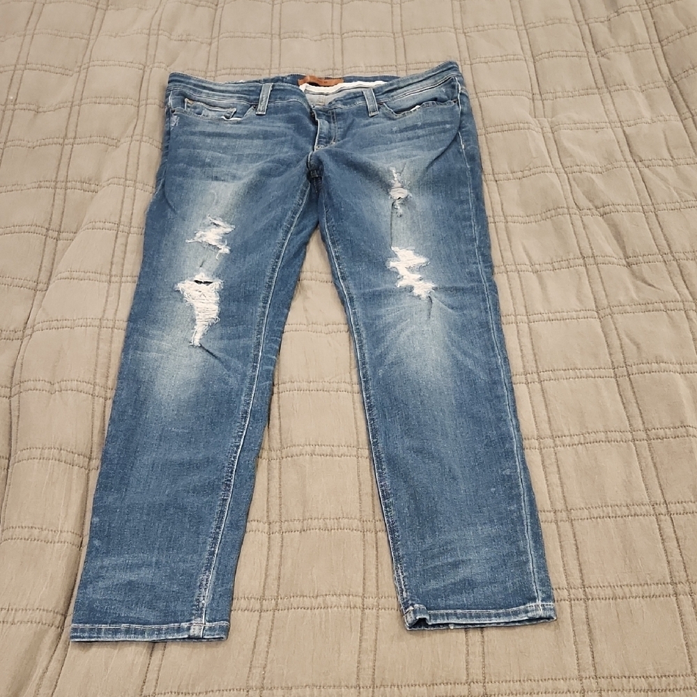 Joe's Jeans Medium Blue "Perla" Distressed Vixen Ankle Skinny Jeans Size 32!